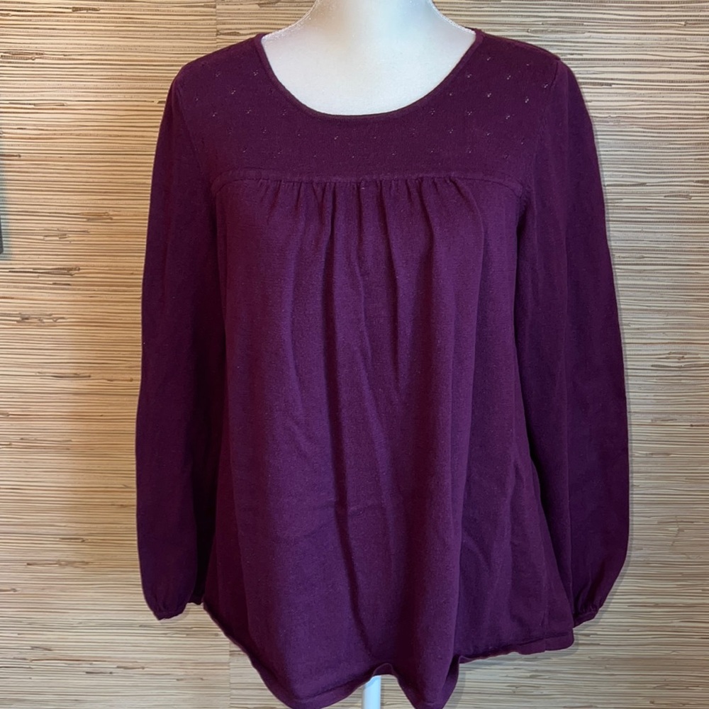 Izod purple large long sleeve sweater EUC!